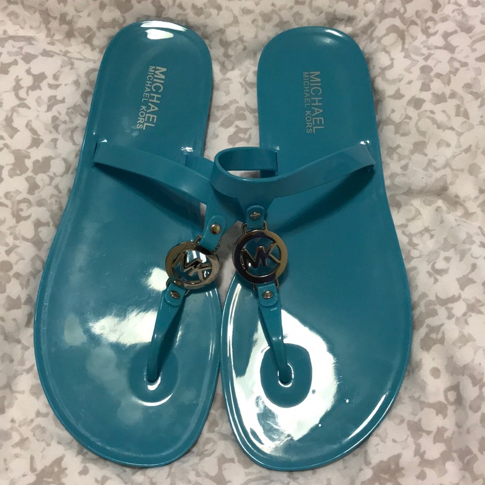 Michael Kors Jelly Flip Flops. Size 9